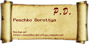 Peschko Dorottya névjegykártya